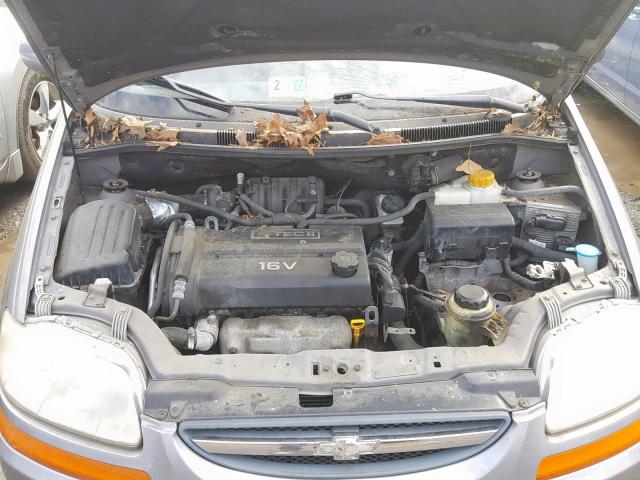 KL1TD56696B532166 - 2006 CHEVROLET AVEO BASE ვერცხლისფერი ფოტო 7
