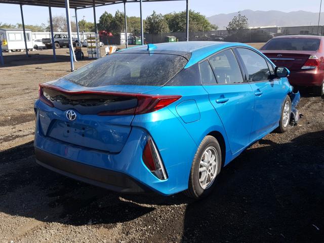 JTDKARFP0H3067092 - 2017 TOYOTA PRIUS PRIM ლურჯი ფოტო 4