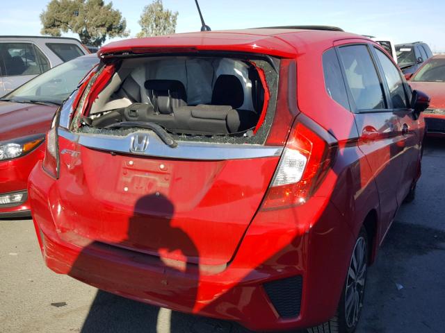 JHMGK5H74GX016614 - 2016 HONDA FIT EX RED photo 4