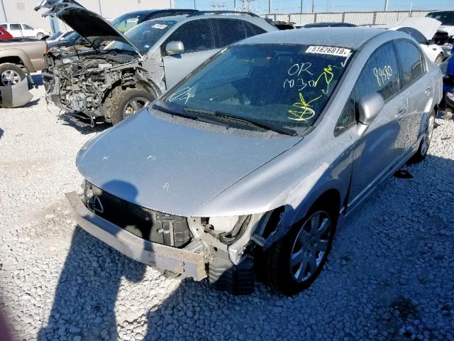 1HGFA16597L106988 - 2007 HONDA CIVIC LX SILVER photo 2