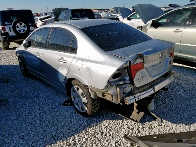 1HGFA16597L106988 - 2007 HONDA CIVIC LX SILVER photo 3