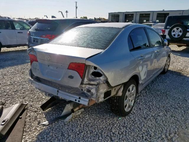 1HGFA16597L106988 - 2007 HONDA CIVIC LX SILVER photo 4