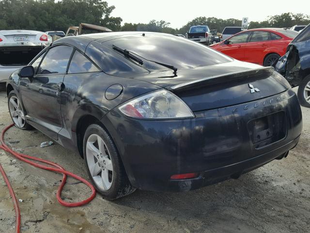 4A3AK24F67E007117 - 2007 MITSUBISHI ECLIPSE GS BLACK photo 3