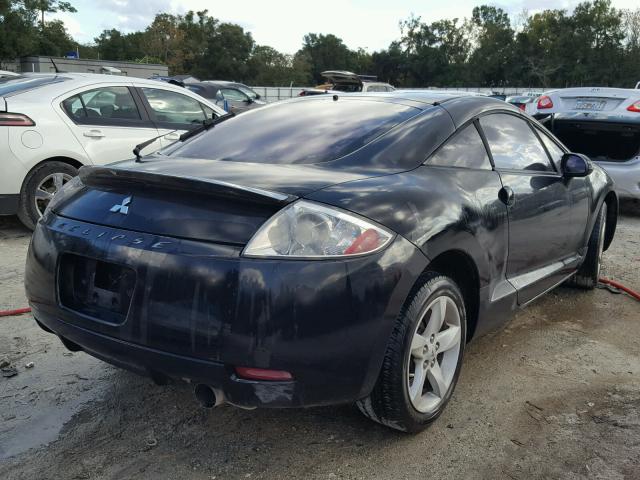 4A3AK24F67E007117 - 2007 MITSUBISHI ECLIPSE GS BLACK photo 4