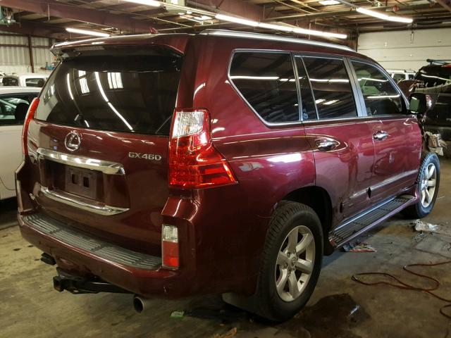 JTJJM7FXXB5027599 - 2011 LEXUS GX PREMIUM MAROON photo 4