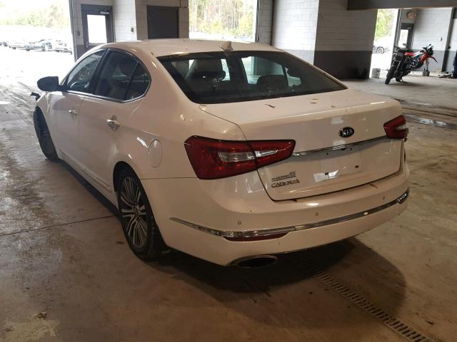 KNALN4D74E5167286 - 2014 KIA CADENZA PR WHITE photo 3