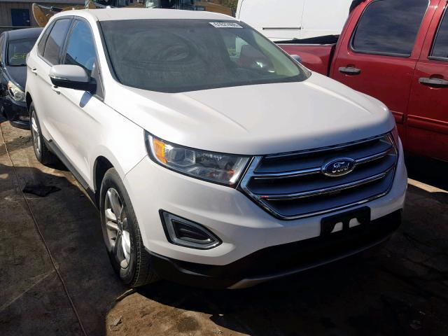 2FMTK3J9XFBB70410 - 2015 FORD EDGE SEL WHITE photo 1