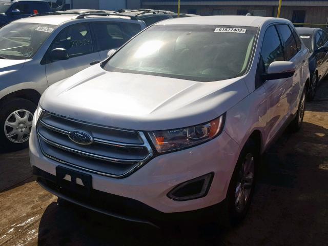 2FMTK3J9XFBB70410 - 2015 FORD EDGE SEL WHITE photo 2