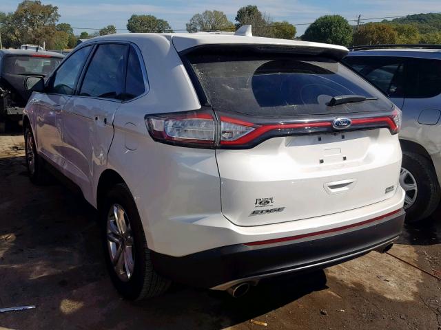 2FMTK3J9XFBB70410 - 2015 FORD EDGE SEL WHITE photo 3