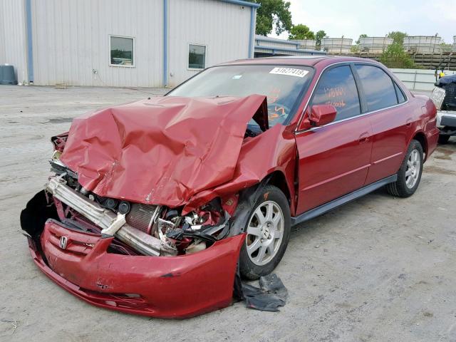 1HGCG66822A109972 - 2002 HONDA ACCORD EX BURGUNDY photo 2