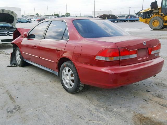 1HGCG66822A109972 - 2002 HONDA ACCORD EX BURGUNDY photo 3