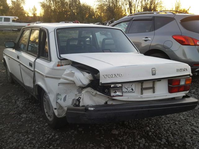 YV1AA8848L1418225 - 1990 VOLVO 240 BASE WHITE photo 3