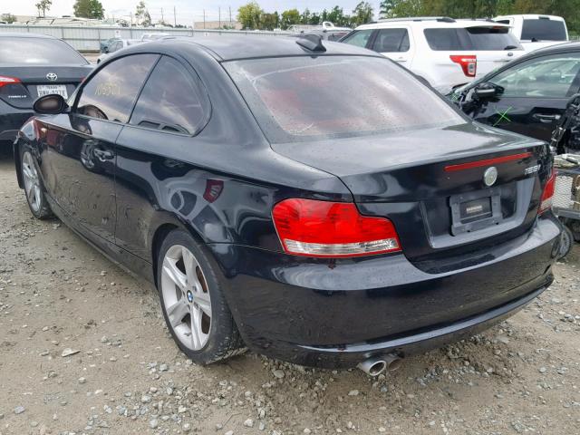 WBAUP73558VF09559 - 2008 BMW 128 I BLACK photo 3