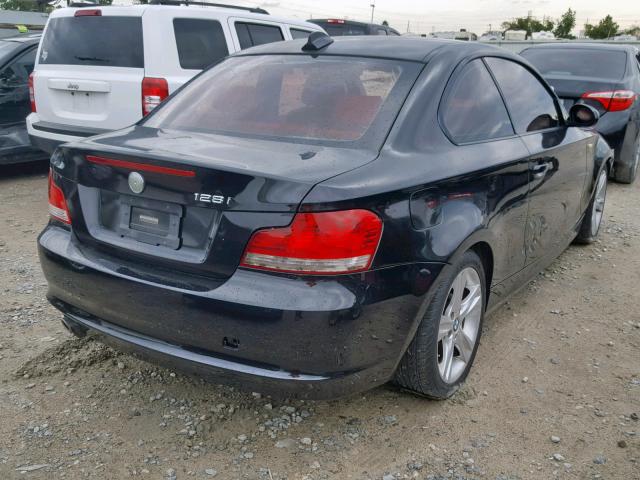 WBAUP73558VF09559 - 2008 BMW 128 I BLACK photo 4