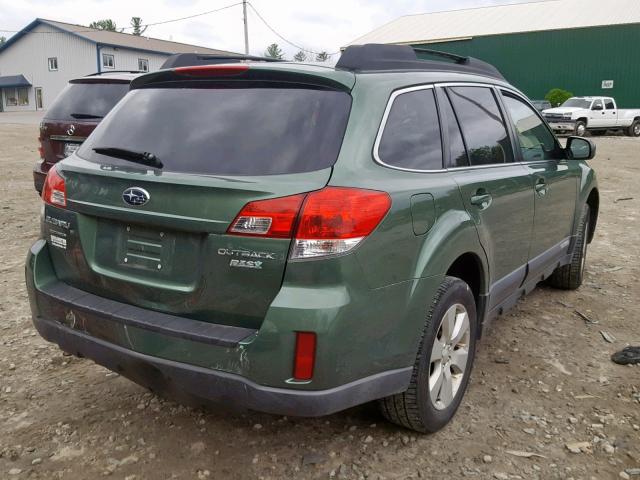 4S4BRBJCXA3350945 - 2010 SUBARU OUTBACK 2. GREEN photo 4