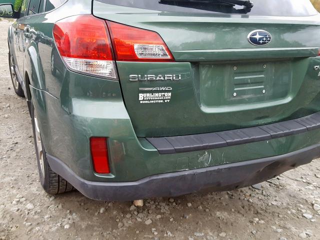 4S4BRBJCXA3350945 - 2010 SUBARU OUTBACK 2. GREEN photo 9