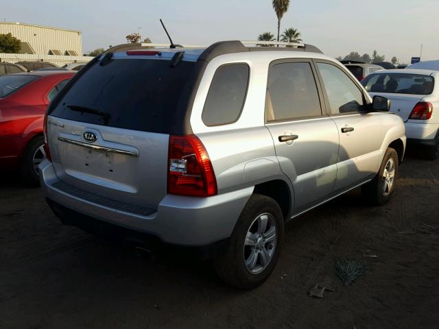 KNDKG3A41A7668728 - 2010 KIA SPORTAGE L SILVER photo 4