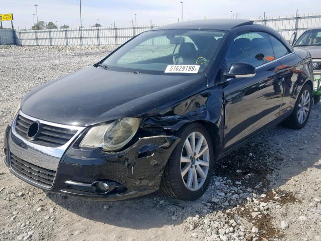 WVWFA71F17V036330 - 2007 VOLKSWAGEN EOS 2.0T L BLACK photo 2