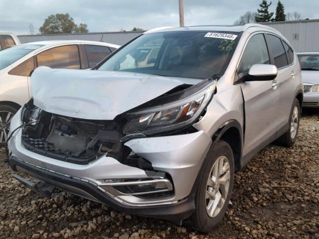 5J6RM4H7XFL069607 - 2015 HONDA CR-V EXL SILVER photo 2