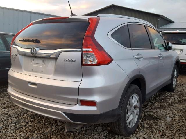 5J6RM4H7XFL069607 - 2015 HONDA CR-V EXL SILVER photo 4