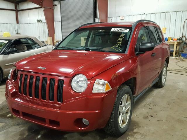 1J8FF47W17D265421 - 2007 JEEP COMPASS RED photo 2