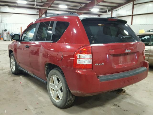 1J8FF47W17D265421 - 2007 JEEP COMPASS RED photo 3