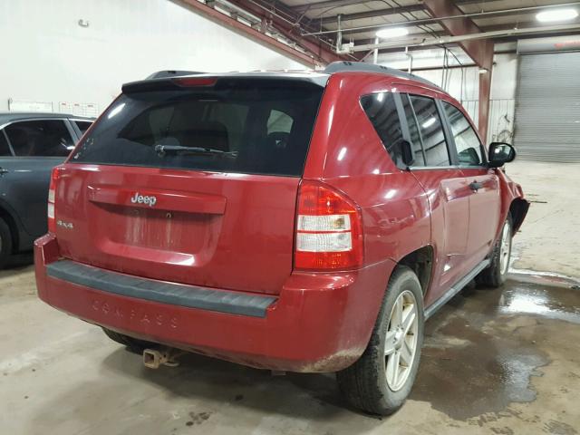 1J8FF47W17D265421 - 2007 JEEP COMPASS RED photo 4