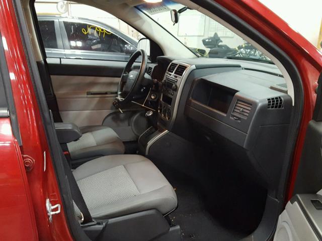 1J8FF47W17D265421 - 2007 JEEP COMPASS RED photo 5