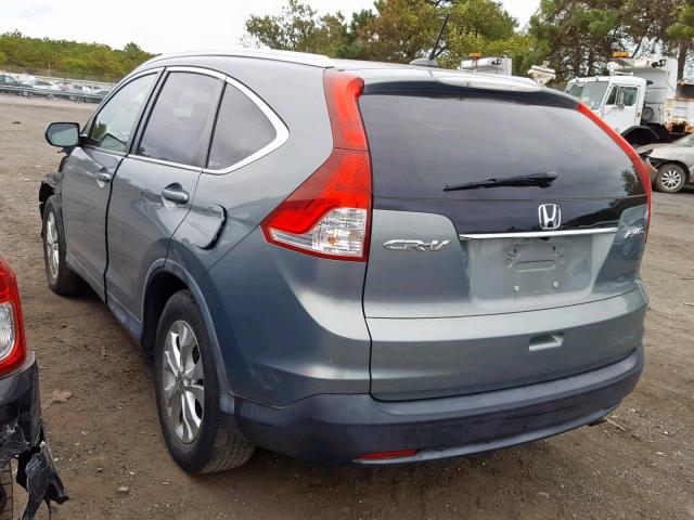 JHLRM4H71CC007047 - 2012 HONDA CR-V EXL GREEN photo 3