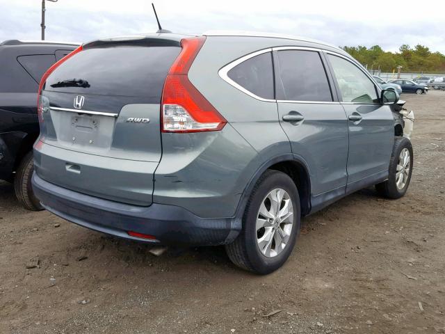 JHLRM4H71CC007047 - 2012 HONDA CR-V EXL GREEN photo 4