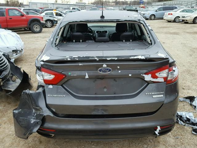 3FA6P0K90GR197236 - 2016 FORD FUSION TIT GRAY photo 9