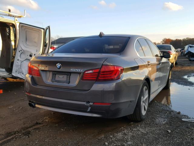 WBAXH5C50DDW15624 - 2013 BMW 528 XI GRAY photo 4