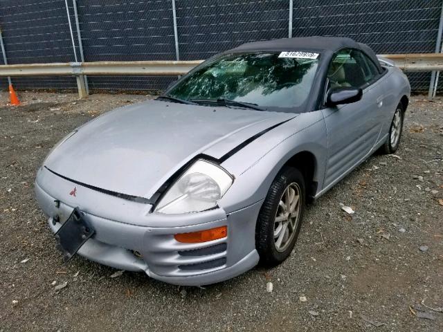 4A3AE45G21E203086 - 2001 MITSUBISHI ECLIPSE SP SILVER photo 2