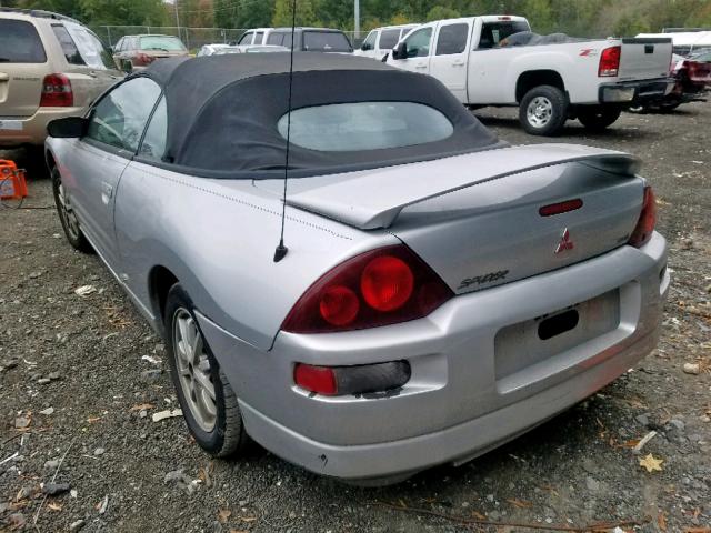 4A3AE45G21E203086 - 2001 MITSUBISHI ECLIPSE SP SILVER photo 3