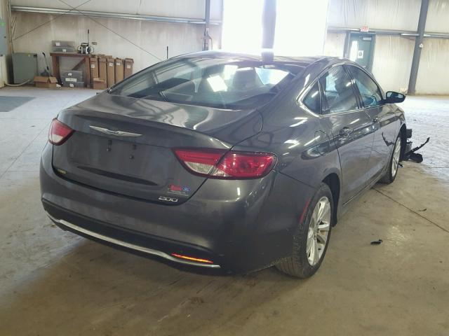 1C3CCCAB5FN569934 - 2015 CHRYSLER 200 LIMITE GRAY photo 4