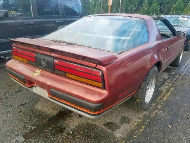 1G2FS21S4JL243444 - 1988 PONTIAC FIREBIRD BURGUNDY photo 4