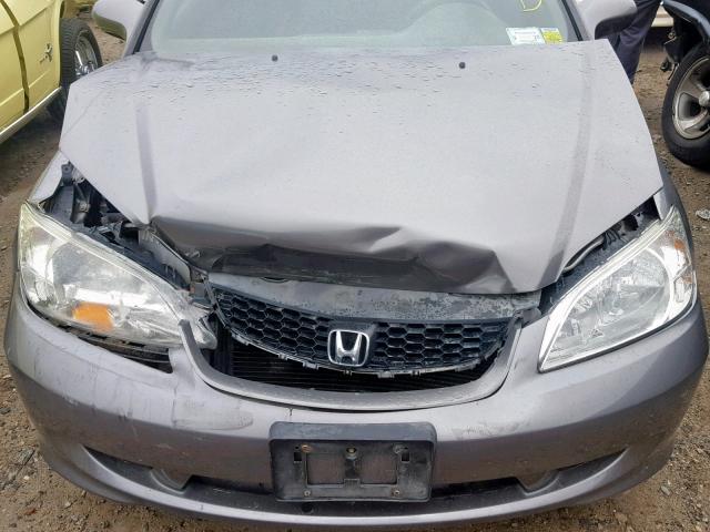 1HGEM22034L054921 - 2004 HONDA CIVIC EX SILVER photo 7