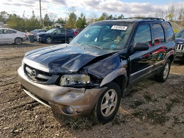 4F2CZ94103KM18660 - 2003 MAZDA TRIBUTE LX BLACK photo 2