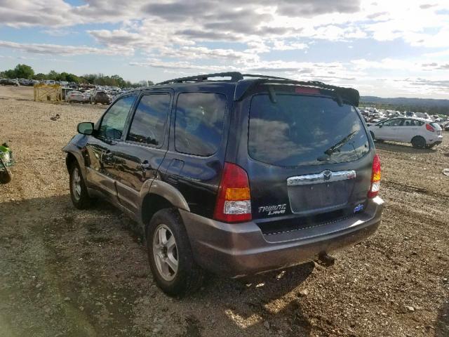 4F2CZ94103KM18660 - 2003 MAZDA TRIBUTE LX BLACK photo 3