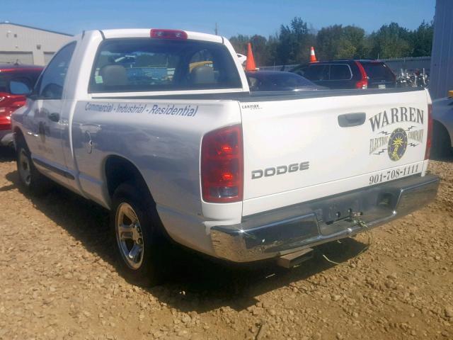 1D7HA16N63J648214 - 2003 DODGE RAM 1500 S WHITE photo 3