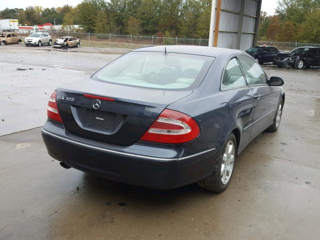 WDBTJ65J73F016615 - 2003 MERCEDES-BENZ CLK 320C BLUE photo 4