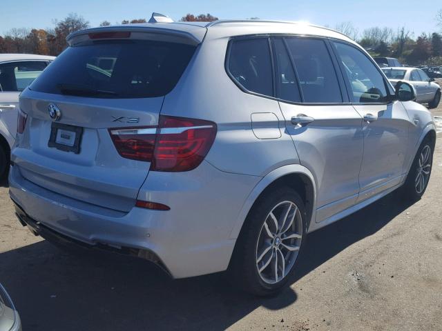 5UXWX9C51F0D51477 - 2015 BMW X3 XDRIVE2 SILVER photo 4