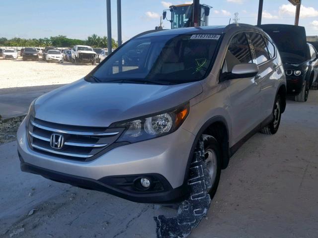 2HKRM3H73EH554898 - 2014 HONDA CR-V EXL SILVER photo 2