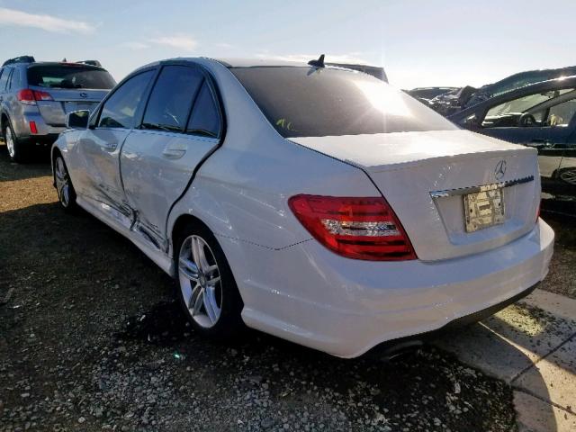 WDDGF4HB4EA902152 - 2014 MERCEDES-BENZ C 250 WHITE photo 3