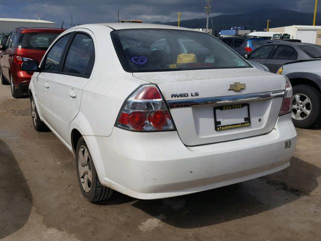 KL1TD56677B120099 - 2007 CHEVROLET AVEO BASE Ağ foto 3