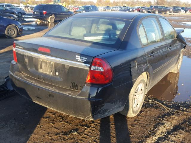 1G1ZS52F85F145204 - 2005 CHEVROLET MALIBU BLACK photo 4