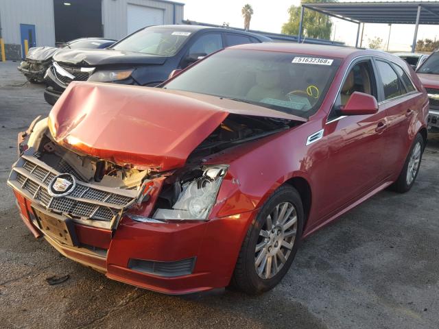 1G6DE8EG2A0117526 - 2010 CADILLAC CTS LUXURY BURGUNDY photo 2