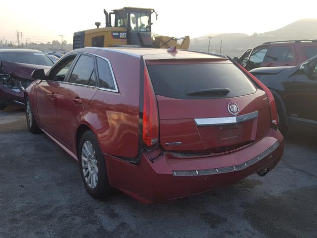 1G6DE8EG2A0117526 - 2010 CADILLAC CTS LUXURY BURGUNDY photo 3