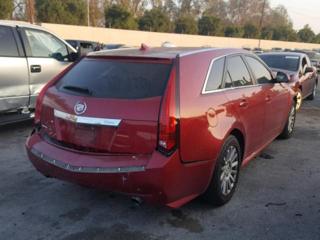 1G6DE8EG2A0117526 - 2010 CADILLAC CTS LUXURY BURGUNDY photo 4