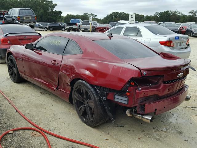 2G1FK1EJ4A9142587 - 2010 CHEVROLET CAMARO SS MAROON photo 3